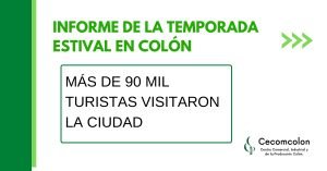 Informe de temporada turística en Colón