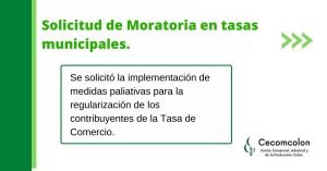 Solicitud de Moratoria en Tasas Municipales.