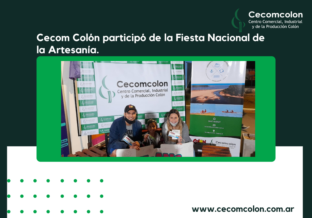 Cecom Colón participó de la Fiesta Nacional de la Artesanía.