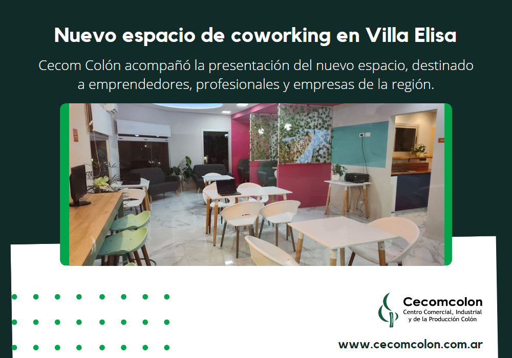Nuevo espacio de coworking en Villa Elisa