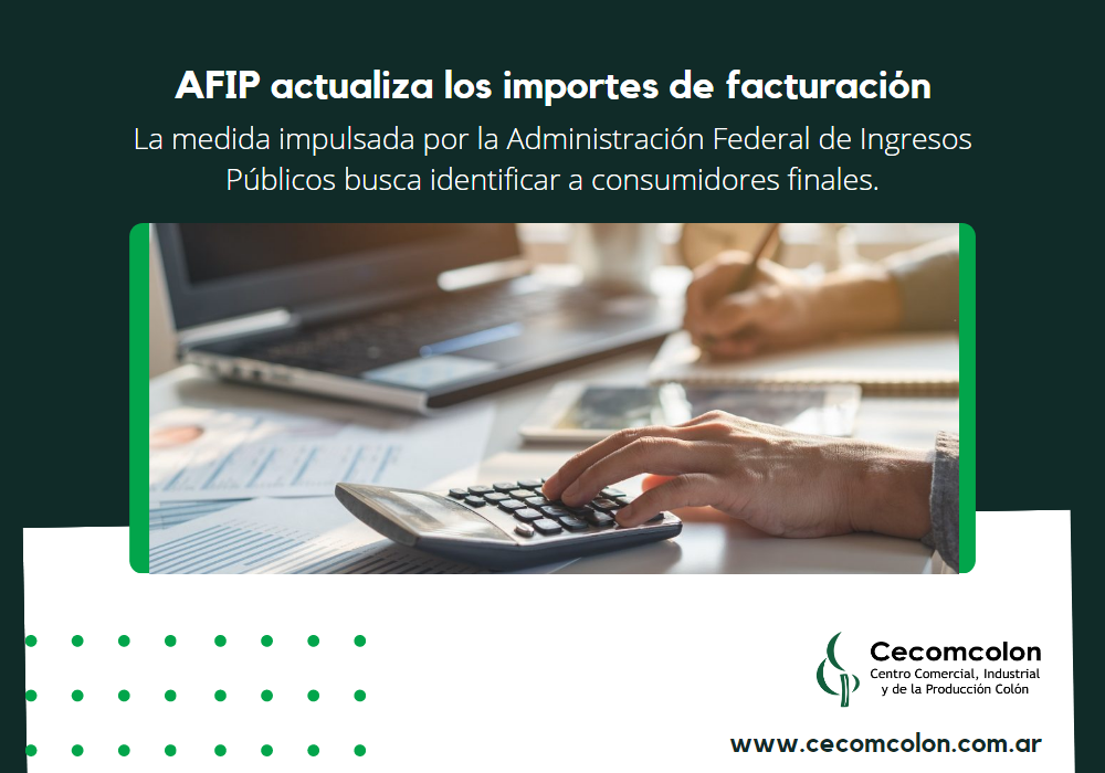 AFIP actualiza importes de facturación