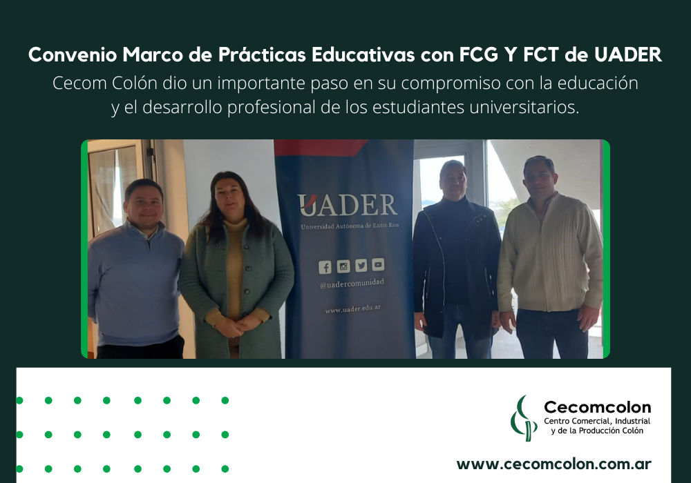 Convenio Marco de Prácticas Educativas con FCG Y FCT de UADER