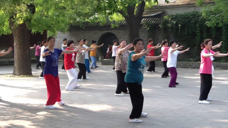 tai chi en un parque urbano