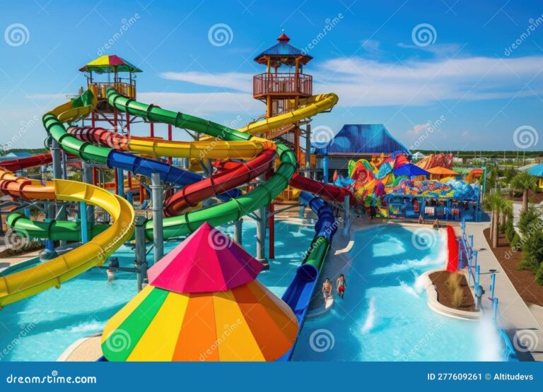 Cuáles son las atracciones del parque acuático en San Rafael, Mendoza 23 toboganes coloridos en parque acuatico